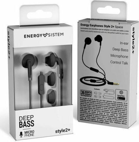 Energy Sistem Style 2+ In-ear Handsfree με Βύσμα 3.5mm Μαύρο