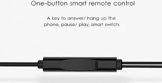 Remax RM-512 In-ear Handsfree Headphones with Connector 3.5mm Black