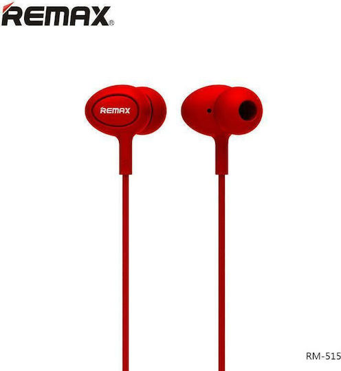 Remax RM-515 In-Ear Freihändig Kopfhörer mit Stecker 3.5mm Rot