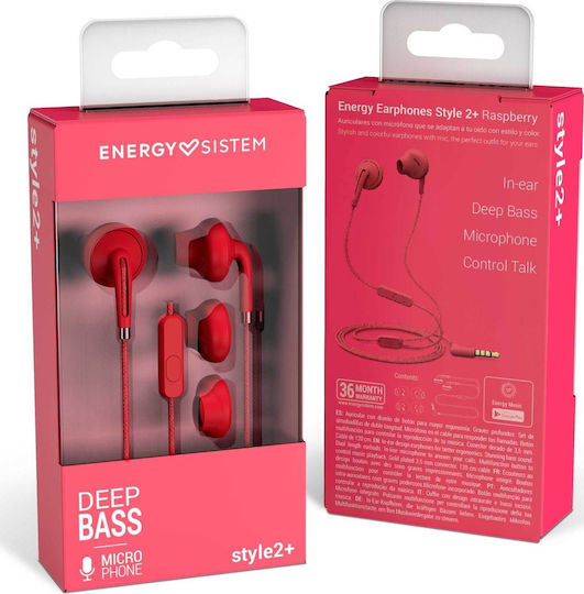 Energy Sistem Style 2+ In-ear Handsfree με Βύσμα 3.5mm Κόκκινο