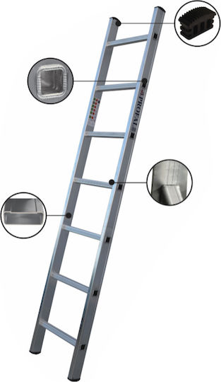 Profal Single Ladder Aluminum with 13 Steps 371cm