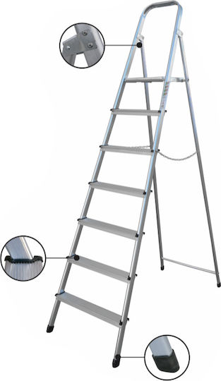 Profal Mix Leiter Aluminium und Eisen mit 4+1 Stufen