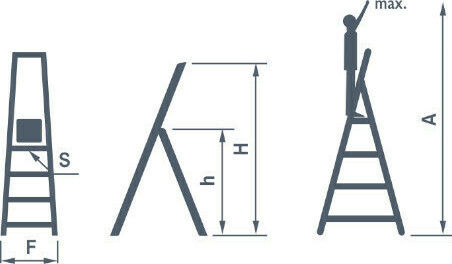 Palbest Steady Leiter Aluminium mit 8+1 Stufen 218cm