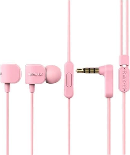Remax RM-502 In-ear Handsfree με Βύσμα 3.5mm Ροζ