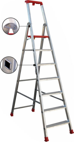 Profal Marea Leiter Aluminium mit 5+1 Stufen 196cm