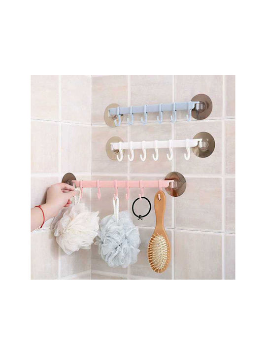 BTHU-0013 Wall-Mounted Bathroom Rail with 6 Positions ​29x6cm White