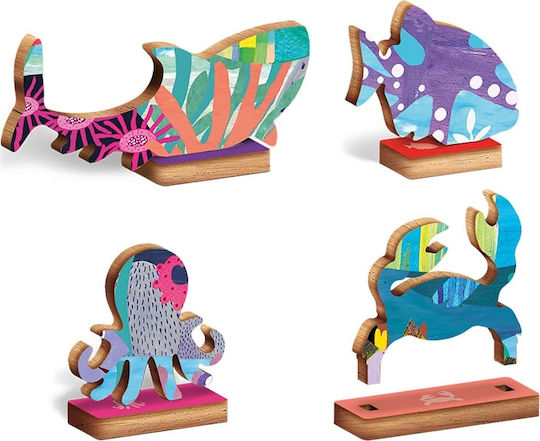 Holz Kinderpuzzle Tiere des Meeres für 4+ Jahre+ Jahre 48pcs Ludattica