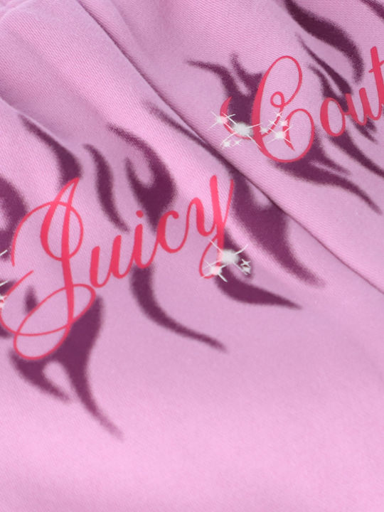 Graphic Boyfriend Sweatpants Jogger Fleece Orchid Pink Flame