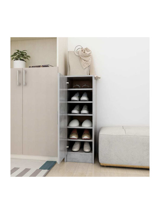 Suport pentru pantofi cu 6 Rafturi Gri L32xW35xH92cm