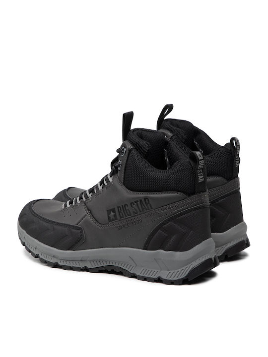 Leather Women's Ankle Boots Gray