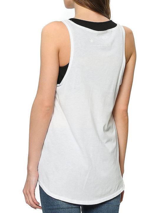 Vans Pocket Women's Summer Blouse Cotton Sleeveless White