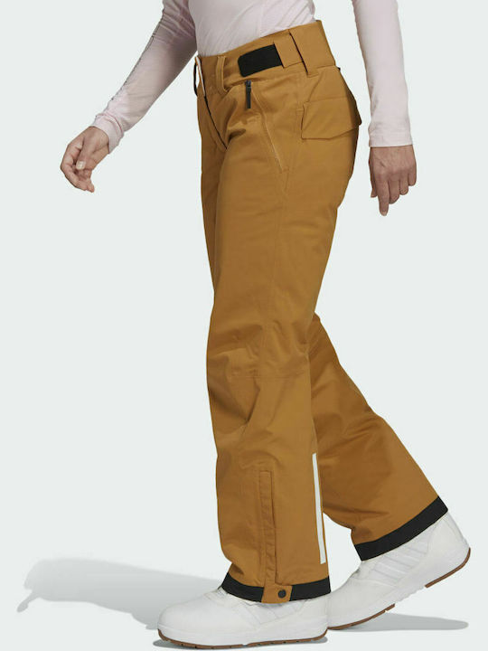 adidas Resort Two-Layer Insulated GQ4427 Γυναικείο Παντελόνι Σκι & Snowboard Καφέ