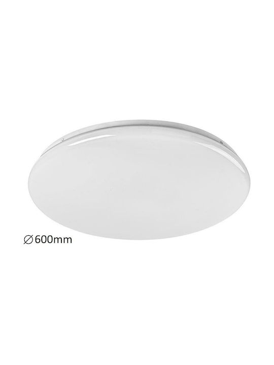 Rabalux Danny Classic Plastic Ceiling Light with Integrated LED 60pcs White