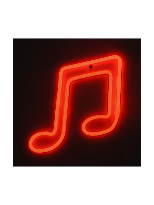 GloboStar Music Note Dekorative Lampe Abbildung Rot