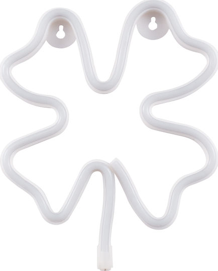 GloboStar Neon Διακοσμητικό Φωτιστικό Four Leaf Clover LED Φιγούρα