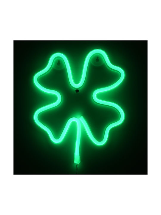 GloboStar Neon Διακοσμητικό Φωτιστικό Four Leaf Clover LED Φιγούρα