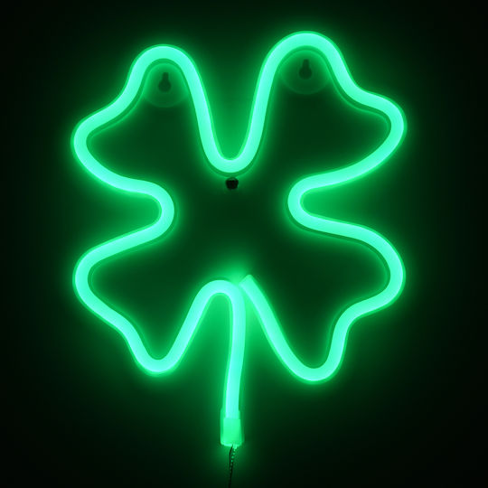 GloboStar Four Leaf Clover Decorative Lamp Figure Green