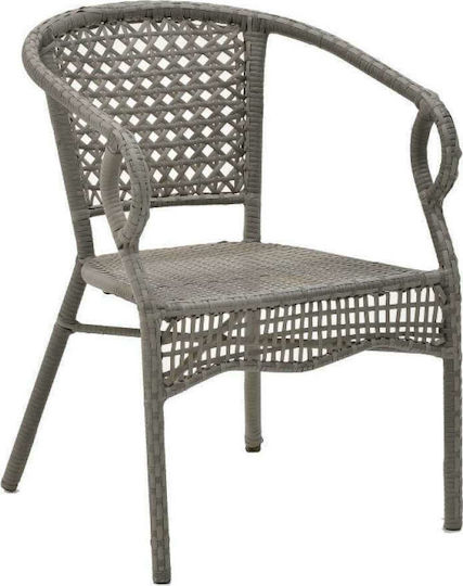 Click Garten- und Outdoor-Möbelsets für kleinen Balkon 3 Stück Grau