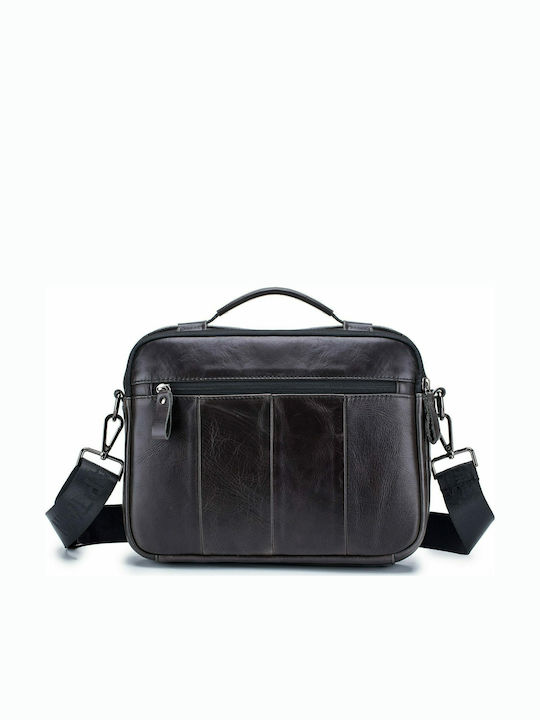 DJB 036 Leather Men's Briefcase Black