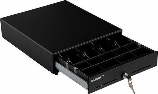 Elzab Cash Drawer with 9 Coin Slots and 4 Slots for Bills 35x40.5x9cm