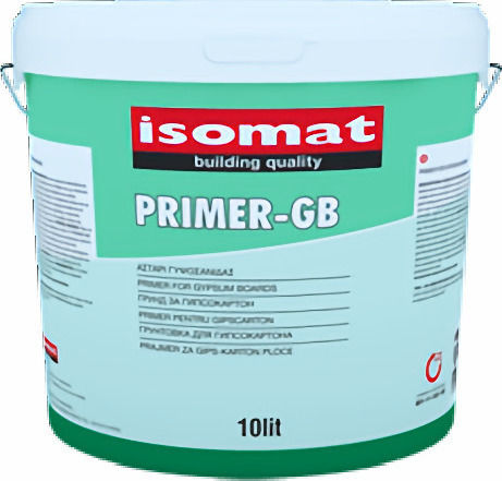 Isomat Primer-GB Primer Drywall Primer White Suitable for Plasterboard 3lt
