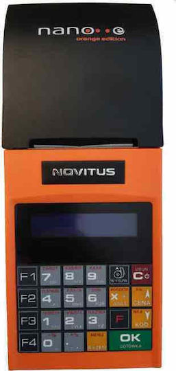 Novitus Nano Φορητή Ταμειακή Μηχανή με Μπαταρία σε Πορτοκαλί Χρώμα