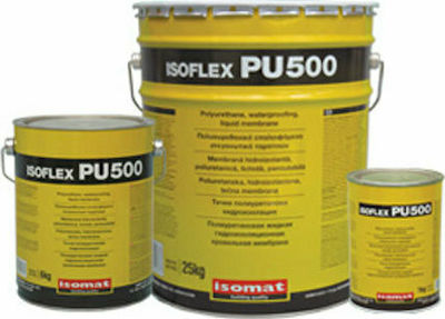 Isomat Isoflex PU 500 Ελαστομερές Επαλειφόμενο Στεγανωτικό Πολυουρεθάνης 25kg Λευκό