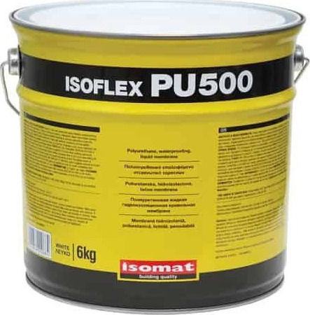 Isomat Isoflex PU 500 Ελαστομερές Επαλειφόμενο Στεγανωτικό Πολυουρεθάνης 1kg Λευκό