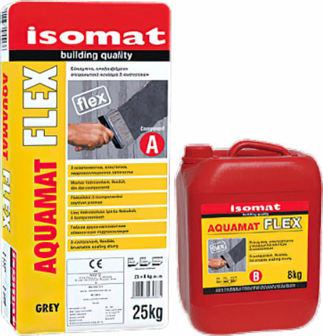 Isomat Aquamat Flex Επαλειφόμενο Στεγανωτικό 2 Συστατικών 18kg Γκρι