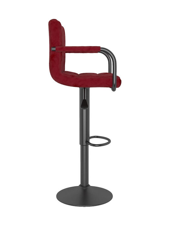Stool Bar with Back & Adjustable Height Bordeaux 2pcs 48x47x90-111cm