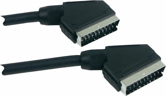 Tele Cable Scart male - Scart male 3m Black CR-303