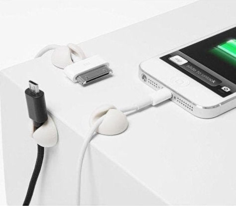 Bluelounge CableDrop Clips Οργάνωσης Καλωδίων 6τμχ Λευκό