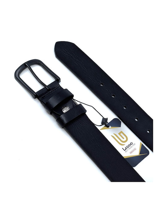 L-101-A Wide Men's Belt Leather Black L-101-A BLACK