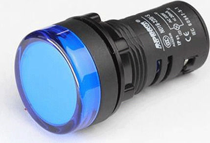 Xindali LED Ενδεικτική Λυχνία 230V Μπλε 1τμχ 022-014230100