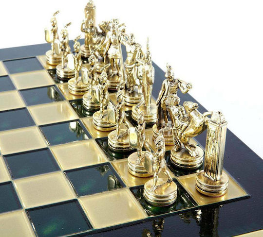 Manopoulos Greek Mythology Chess Metal with Pawns 36x36cm