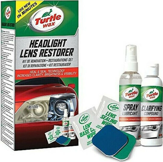 Turtle Wax Headlight Lens Restorer Kit Salbe Reinigung von Autoscheinwerfern
