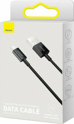 Baseus Superior Series Regulat USB 2.0 spre micro USB Cablu Negru 2m (CAMYS-A01) 1buc