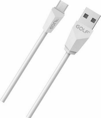 Golf Diamond USB 2.0 to micro USB Cable Λευκό 1m (GC-27M-WH)
