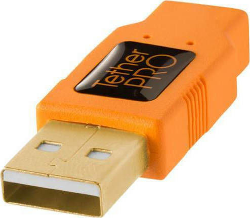 Tether Tools Tetherpro 4.6m Regular USB 2.0 to micro USB Cable Orange (CU5430ORG)