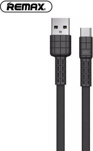 Remax Flat USB 2.0 to micro USB Cable Μαύρο 1m (Armor)