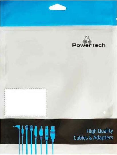 Powertech Angle (90°) USB 2.0 to micro USB Cable Μαύρο 3m (CAB-U126)