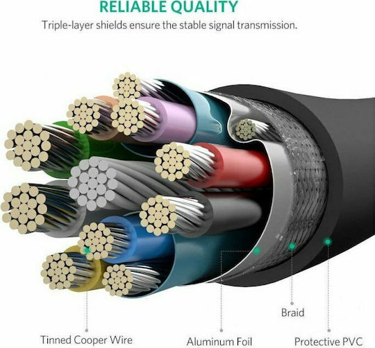 Ugreen Regular USB 3.0 to micro USB Cable Μαύρο 1m (10841)