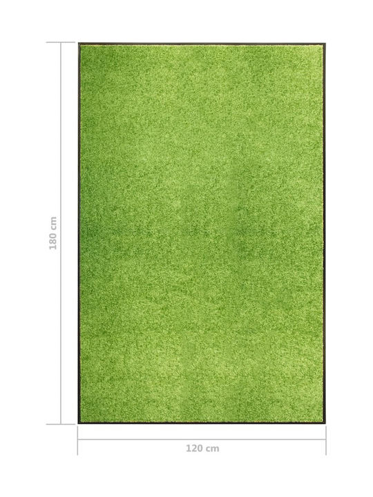 vidaXL Fußmatte Teppich mit rutschfester Unterlage Green 120x180cm