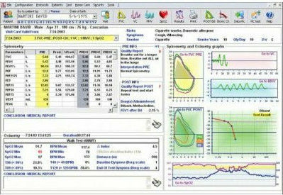 MIR Spirometer Spirobank II Advanced Plus mit Oximetriesensor und Mehrzweckturbine