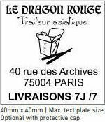 Trodat Printy 4924 Rechtecke Stempel "Text" und Blau Tinte