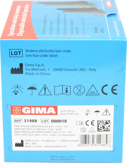 Gima Otoscope Accessories Ear Specula 250pcs