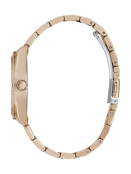 Guess Women's Watch Chronograph with Gold Metal Bracelet