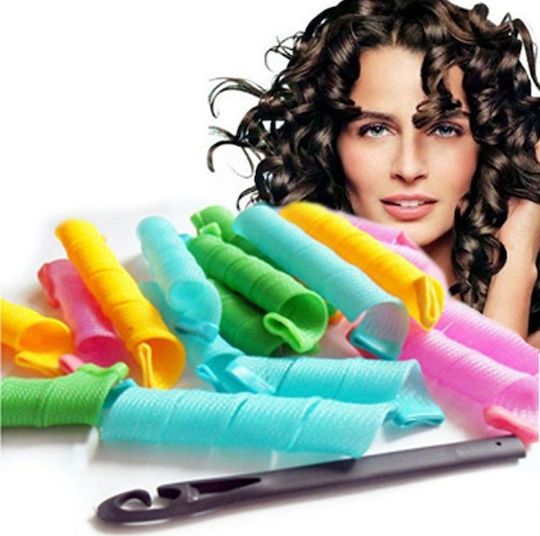 Magic Leverage Hair Rollers for Wavy Curls 16mm in Multicolour Colour 16 Pieces