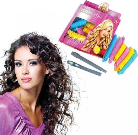 Magic Leverage Hair Rollers for Wavy Curls 16mm in Multicolour Colour 16 Pieces