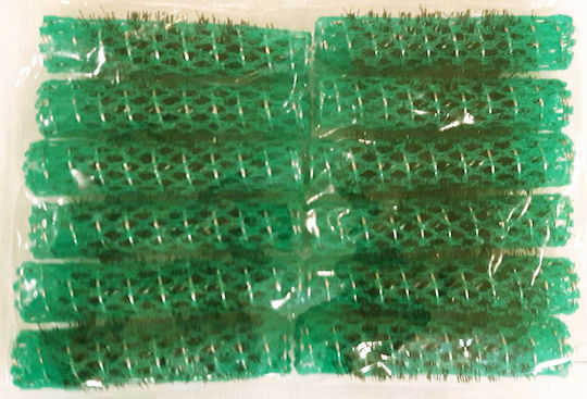 Plastel Wire Mesh Hair Rollers Green 13mm In Green Colour 12 Pieces